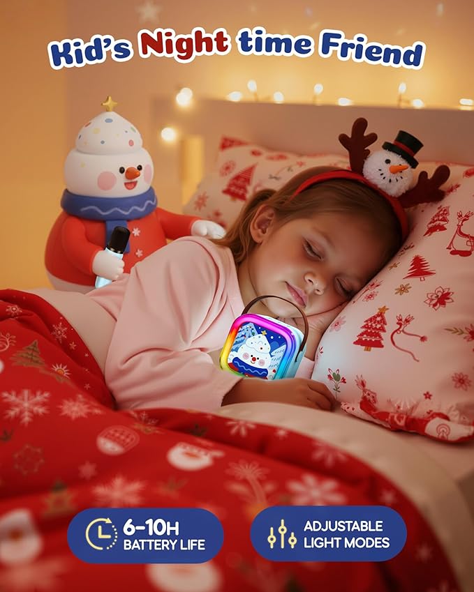 Mini Karaoke Machine for Kids, 2025 TOP Toys Birthday Gifts Ideas for Girls Ages 4, 5, 6, 7, 8, 9, 10, 12+ Years Old, Portable MP3 Player with 2 Wireless Mics for Party