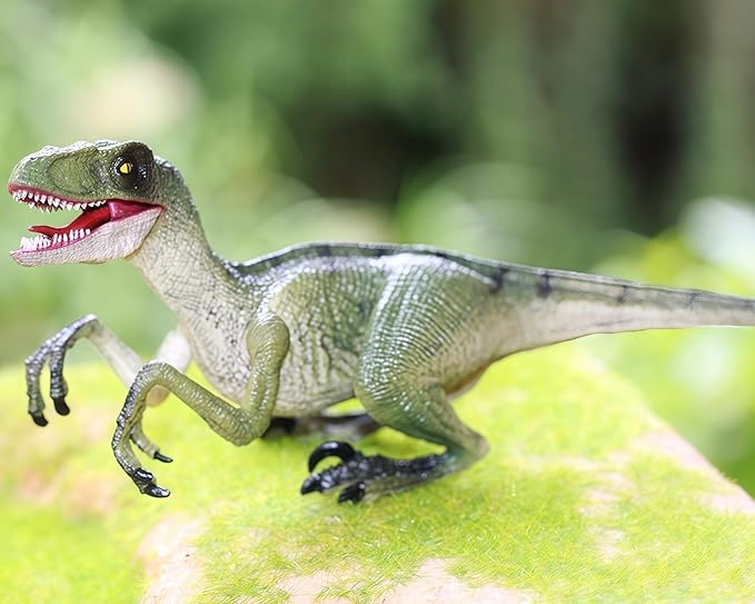 Gemini&Genius Velociraptor Dinosaur Toy for Kids, Realistic Velociraptor Dino, Detail Raptor Action Figure, Gift and Dinos World Collection Toy for Kids