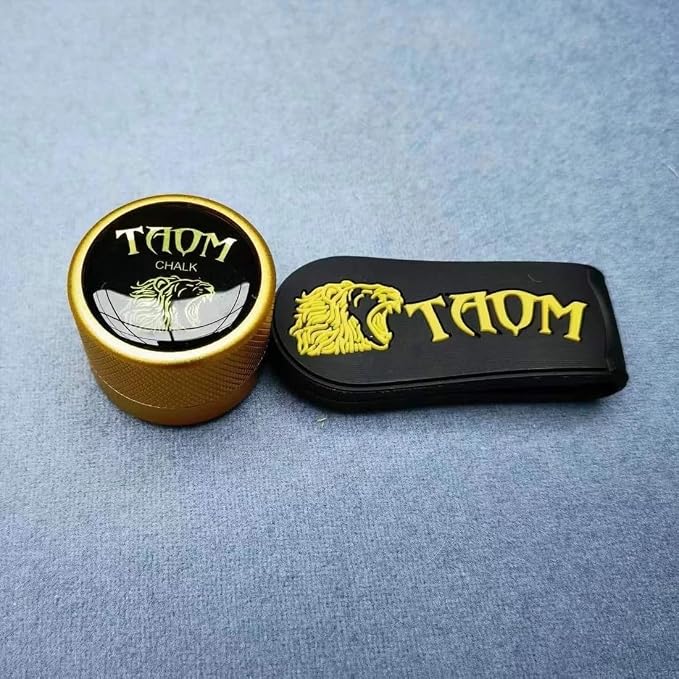 TAOM Pool Chalk Holder Round Shaped Practical Tool Billiards Accessories Magnetic Mini Chalk Tip Case Container Round Box Billiards