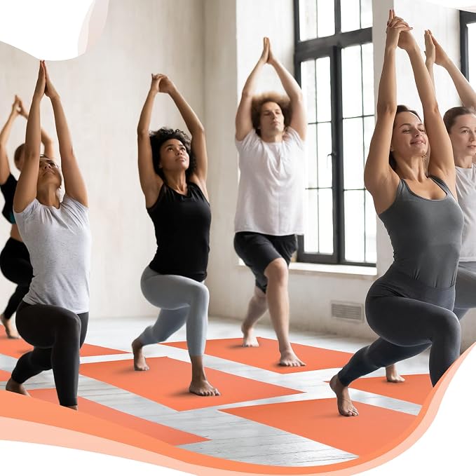 Amylove 12 Pieces Yoga Mats Bulk 68x24x0.12 Inch Exercise Non Slip Fitness Workout Mats for Women Men Home Workout Gym Yoga