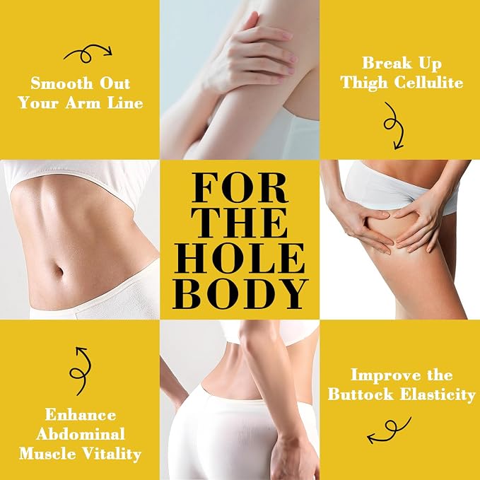 Pjordo Anti Cellulite Massage Oil with Massager, Collagen and Stem Cell Skin Tightening Oil Natural Cellulite Remover Therapy Oil for Cellulite & Stretch Mark(Anti Cellulite Massage Oil Kit)