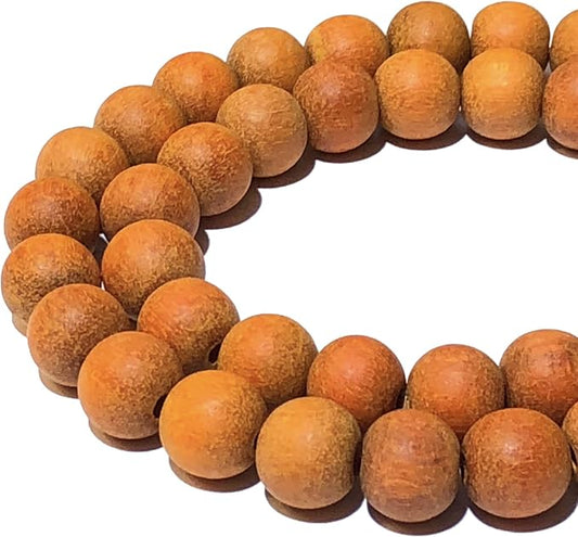 ABCGEMS (Essential-Oil-Diffuser) Rainforest Orange Sibucao Wood Beads - Matte (Traditionally Used in Herbal Medicine for Its Anti-Inflammatory & Antioxidant Properties) Smooth Round 6-7mm (Non-Shiny)
