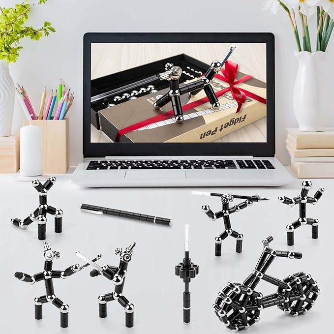 Juboury Magnetic Fidget Pen, Decompression Magnetic Toy Pen, Stress Relieving Gift for Adults Kids Teens, Novelty Toy for 10 11 12 13 14 Year Old Boys
