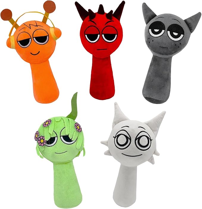 Sprunky Game Plush, Plushies Cute Stuffed Animals Pillow Plush Figure Sprunky Toys Doll Fun Gifts for Kids Adult Playtime 5 Pcs