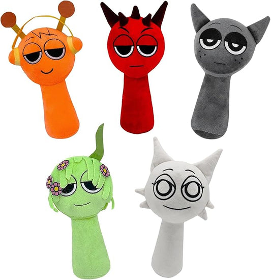 Sprunky Game Plush, Plushies Cute Stuffed Animals Pillow Plush Figure Sprunky Toys Doll Fun Gifts for Kids Adult Playtime 5 Pcs