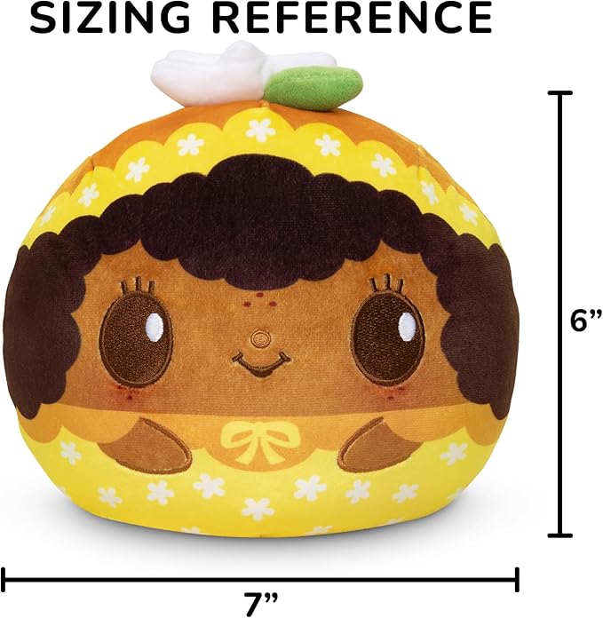 TeeTurtle Strawberry Shortcake Scented Reversible Plush - Orange Blossom and Marmalade - Cute Kawaii 6" Orange Scented Plushie