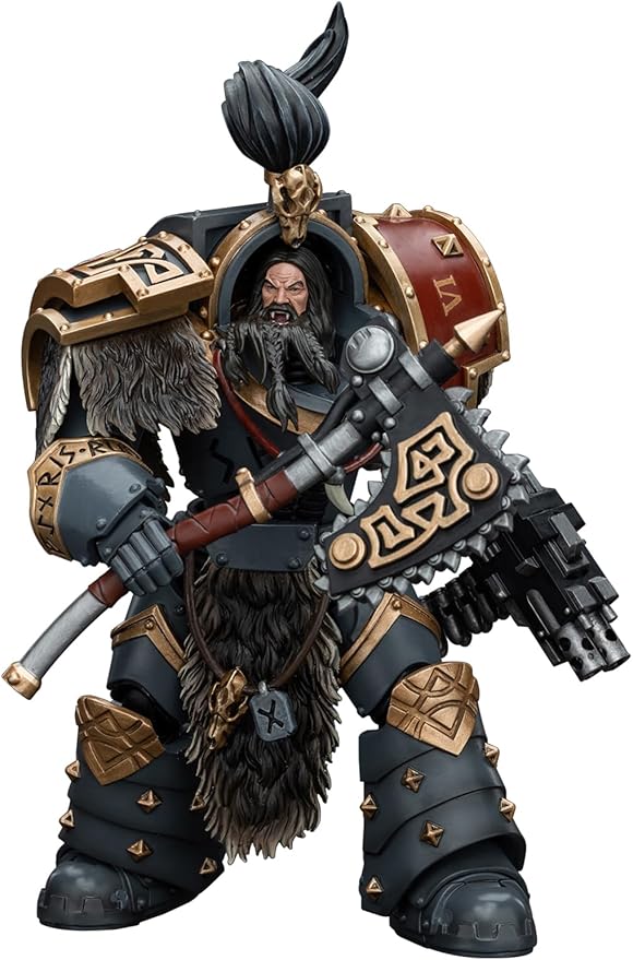 JOYTOY Warhammer 40K 1/18 Action Figures, Space Wolves Varagyr Wolf Guard Squad Varagyr Terminator 1 Perfect for Collectors & Decor, Ideal Gift for Birthdays, Christmas, Character Figure - JT5734