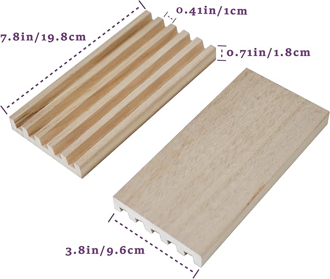 DNB Wooden Domino Racks Trays - Set of 4 Holders 5 Slots per Holder - Dominoes NOT Included