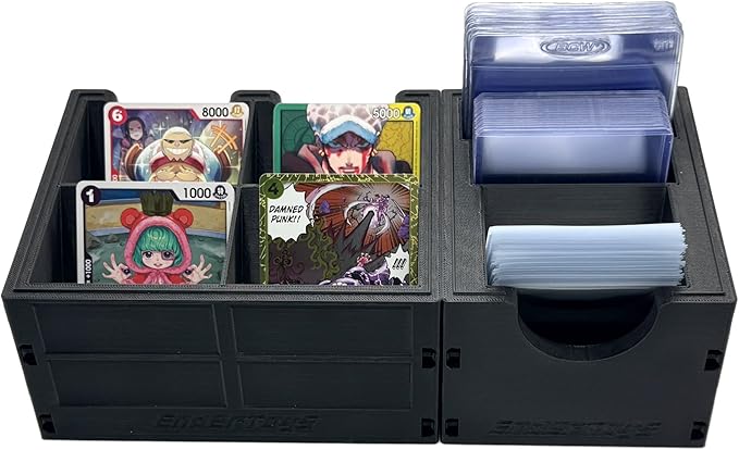 EnderToys TCG Rip Sort and Ship Station Sort Tray and Card Sleeve Slim Caddy - Modular Collectible Trading Card Organization, Storage and Prep System