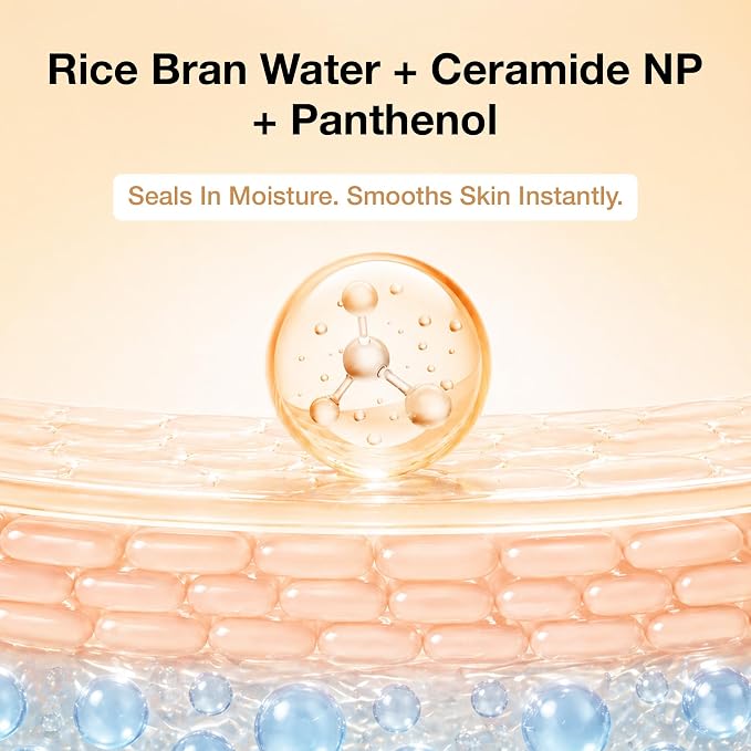FULLY Rice Ceramide Moisture Sunscreen, SPF 50, No White Cast, 1.69 fl oz | Non-Sticky Finish, Lightweight, Korean Broad Spectrum Sunscreen for All Skin Types, Panthenol for Hydrating and Glowing