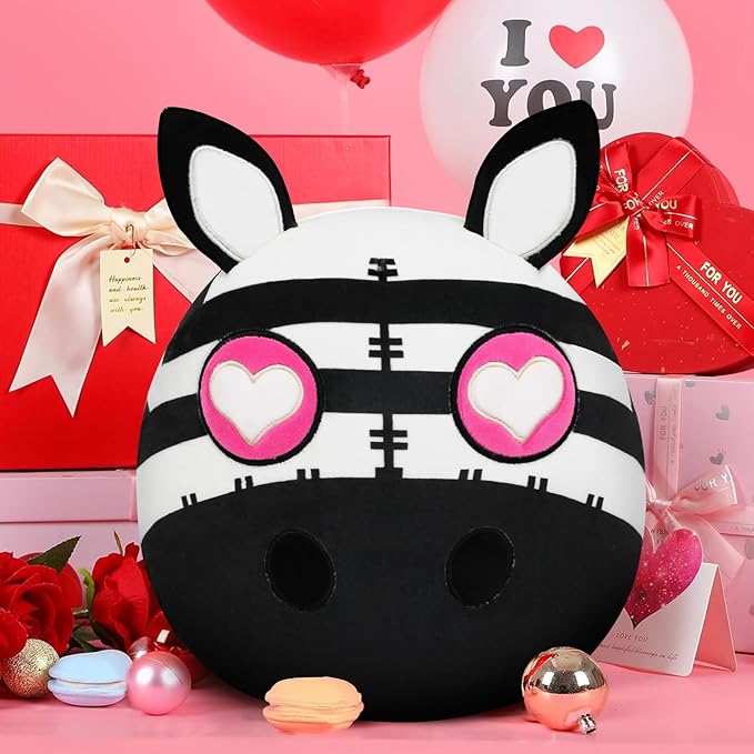 Zebra Plush Pillow Toy, 10-inch Super Soft Cute Zebra Unique Stuffed Animals for Sweetheart