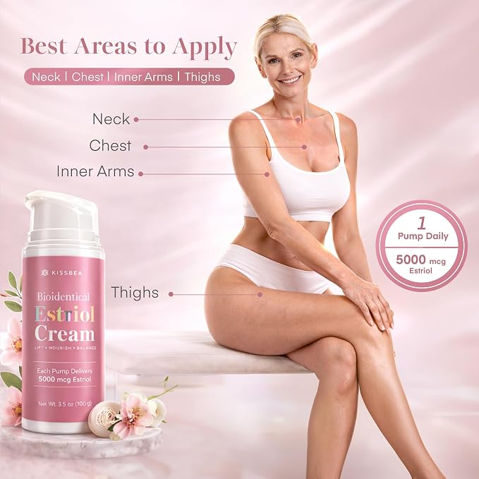 Bioidentical Estrogen Cream for Women with E3 - Menopause Skin Support Body Moisturizer with B5, Wild Yam, Vitamin C & CoQ10, 2 Pack Up to 200 Pumps Total