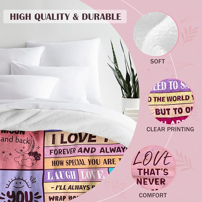 Birthday Gifts for Mom from Daughter or Son, To My Mom Blanket, 50" x 60" | Best Mom Ever Gift, I Love You Mom Gifts On Christmas, Mothers Day, Valentines Day, Anniversary