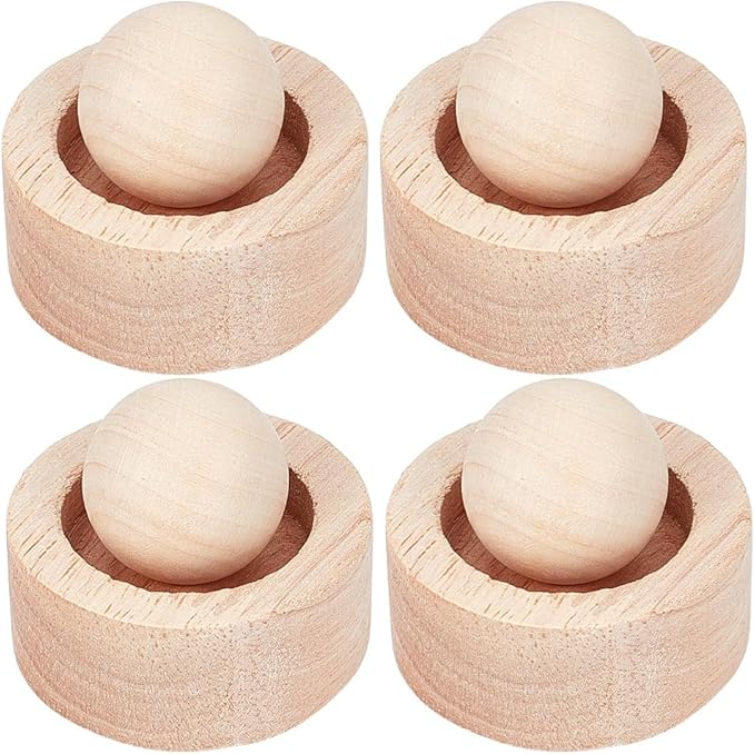 4PCS Burlywood Wooden Essential Oil Diffuser Compact Passive Oil Diffuser Small Aromatherapy Diffusers for Fragrance Eucalyptus Essential Oils Hotel Air Freshener for Home Office Car