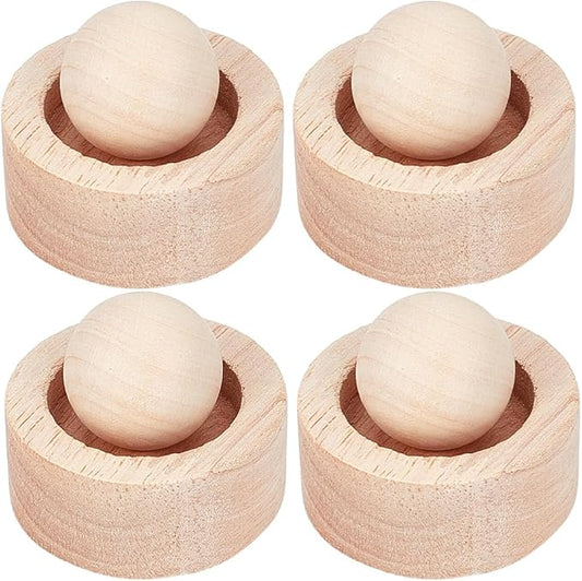 4PCS Burlywood Wooden Essential Oil Diffuser Compact Passive Oil Diffuser Small Aromatherapy Diffusers for Fragrance Eucalyptus Essential Oils Hotel Air Freshener for Home Office Car