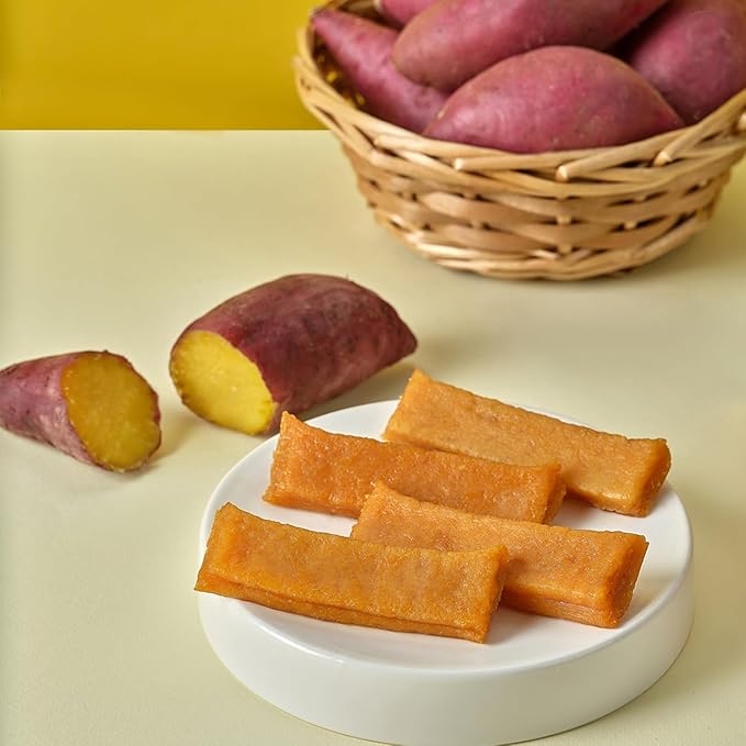 HELLO KFOOD HANWOOL Korean Sweet Potato Sticks – Soft & Chewy Snack, Made with 100% Korean Sweet Potatoes, Natural Healthy Snack, 20g x 10 Packs