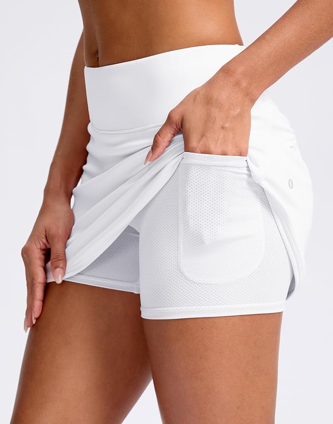 Skorts for Women with Pockets High Waisted Golf Skirts | Built-in Shorts, A Line, Athletic, Casual, Pickleball, Tennis Skirt