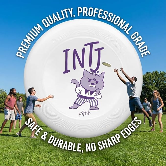 Social Gift & Team Activity Flying Disc, 10.63 Inch MBTI Flyer Disc Lightweight Durable for Outdoor Beach Park Backyard Game - 170g