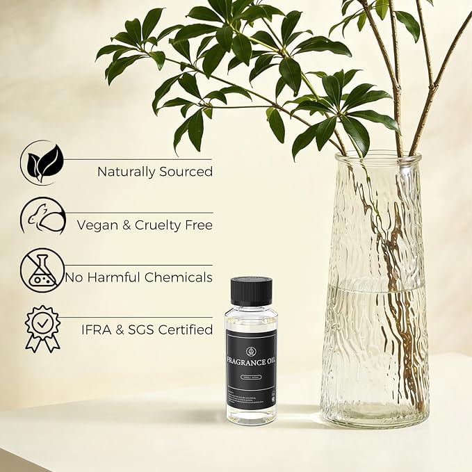 Hotel Diffuser Oil for Waterless Diffusers, Luxurious Relaxing Aromatherapy Scent Essential Oil with Cardamom, Cedar & Sandalwood, 4 Fl Oz, 120 ML, Santal Peace