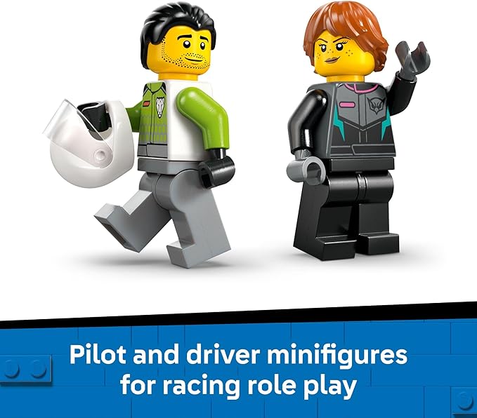 LEGO City Jet vs. Car Building Toys for Kids - Vehicle Sets for Boys & Girls, Ages 6+ - Gift for Birthdays - Toy Car & Jet W/Driver & Pilot Minifigures - 60489