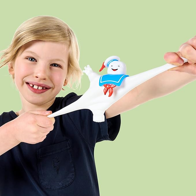 Heroes of Goo Jit Zu Ghostbusters Squishy Stay Puft Figure |Unique Goo Filling | Stretches Up to 3X Its Size | Stretch, Twist and Watch It Return to Its Original Size and Shape