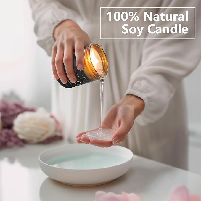 MOASITN Coconut Vanilla Heavenly Scented Candles for Home| Natural Soy Aromatherapy Candle| Handmade Long Lasting Jar Candle| Women,Men Gift for Birthday,Housewarming,Thank You| 7oz