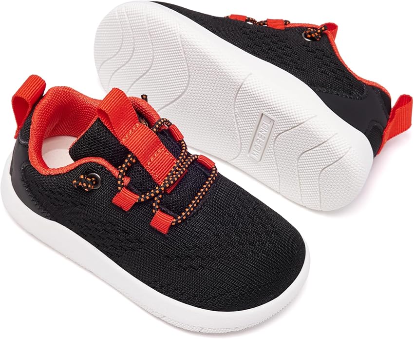 MORENDL Wide Toddler Shoes Baby Walking Shoes Girls Boys Zero Drop Minimalist Sneakers Slip On Tennis Shoe Breathable Naturally Flexible