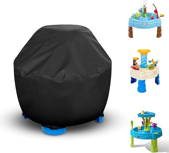 Kids Water Table Cover - Outdoor Kids Toy Cover for Little Tikes Showers Splash Tower Water Table, Round Cover Waterproof & Dustproof