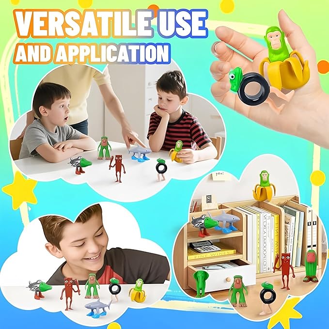 Tralalero Tralala Action Figure Set - 8PCS Italian Brainrot Meme Shark Collectibles Hilarious Toys & Unique Gifts for Meme Enthusiasts