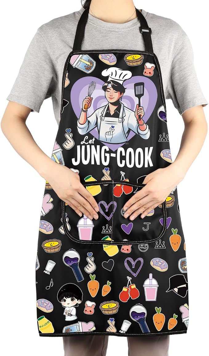 JNIAP Korean Group Kitchen Apron Korean Group Fans Gifts Korean Group Kitchen Gifts Korean Music Lover Gift