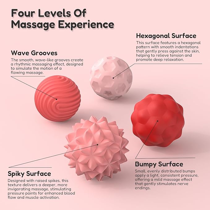 Large Magnetic Sensory Fidget Ball Toy, 8Pcs Silicone Sensory Stress Relief Toys for Adults, Teens with Autism, ADHD, Anxiety, Stocking Stuffers for Women Men Teen Gift (Red, Large)
