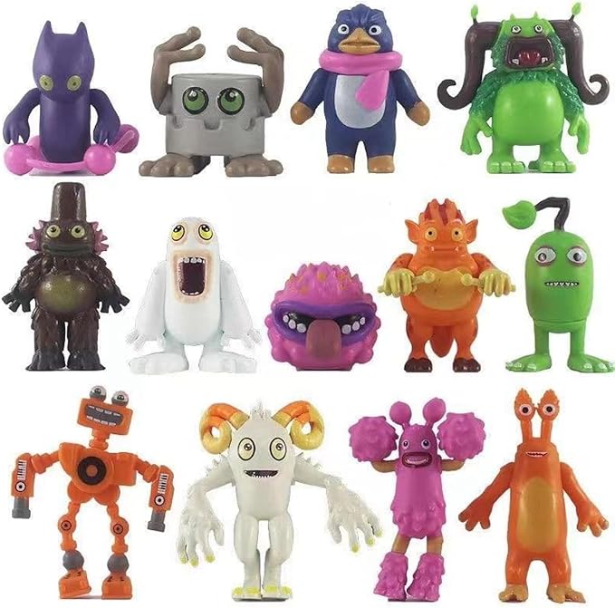 Singing Monsters Toys, Action Figure Playset, Wubbox Noggin Toe Jammer Cute Birthday Gift for (13 Packs)