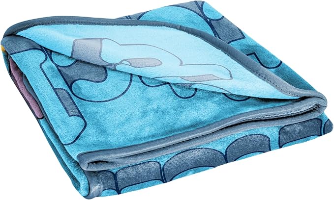 Jay Franco Kids Plush Throw Blanket – Soft & Cozy Fleece Throw for Bedroom & Couch Décor, Official Licensed Product, Blue - Stitch, 46x60 - Throw Blanket