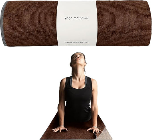 Muka Yoga Mat Towel for Hot Yoga Non-Slip, Pilates Mat Cover Absorbent Soft Gym Sweat Towel 72x24 Inch