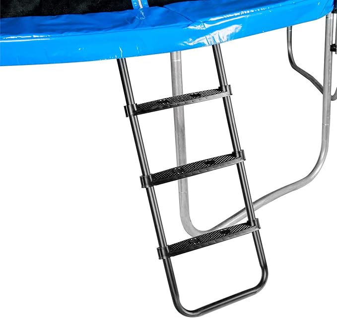 Trampoline Ladder Slide kit, Universal Trampoline Weather Resistant Galvanized Ladder with Slide for Children Kids, Steel Shoe Storage Bag