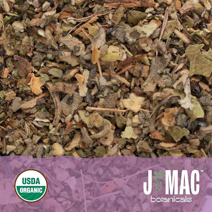 J Mac Botanicals Organic Mullein Leaves (4 oz) Certified USDA Organic Loose Leaf Herbal Tea