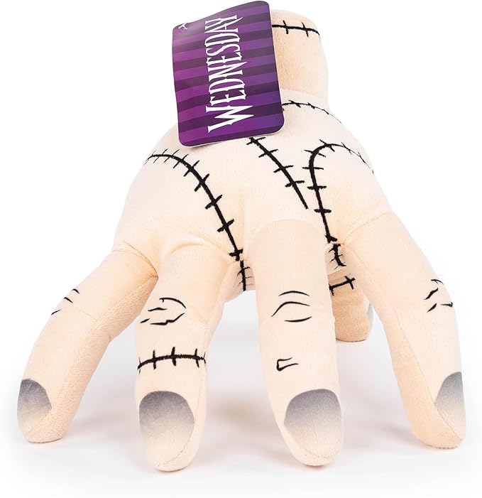 Wednesday & The Addams Family Thing Hand Plush Pillow Buddy - Super Soft Stuffed Character Pillow - Polyester Microfiber, 14 Inches