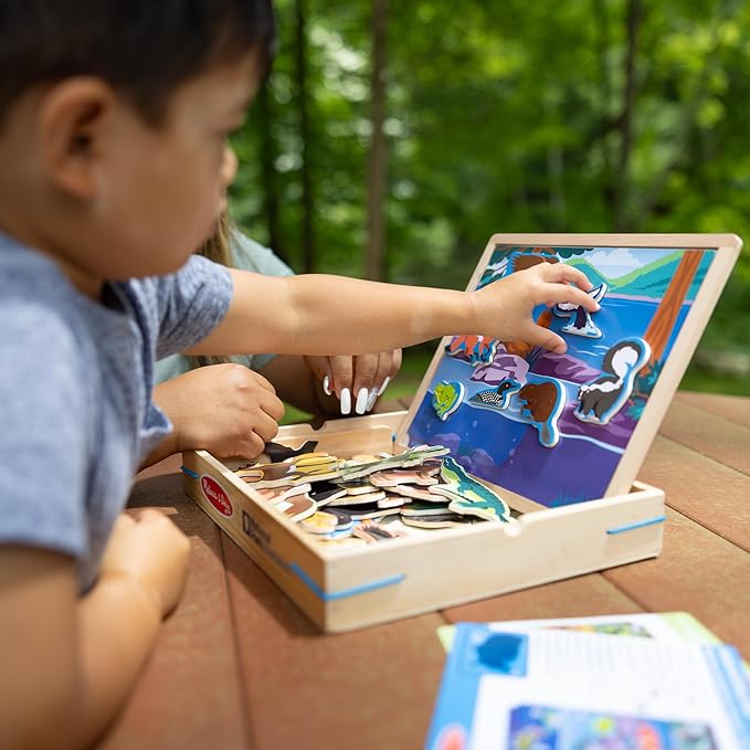 Melissa & Doug National Parks Wooden Picture Matching Magnetic Game Kids Animal Magnets Activity for Boys and Girls Ages 3+ - FSC-Certified Materials