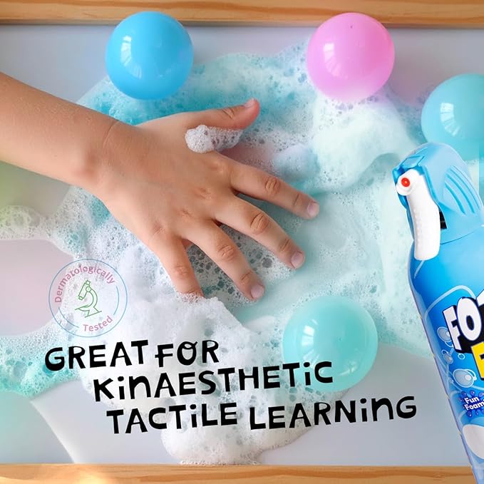 FOZZI'S Groovy Green Bath Foam Soap for Kids (3 Pack) - Fun Aerosol Spray - Squishy Bubble Soap for Playtime - Gentle Cleanser Foaming Body Wash - Safe Bath Fun for Everyday Wash