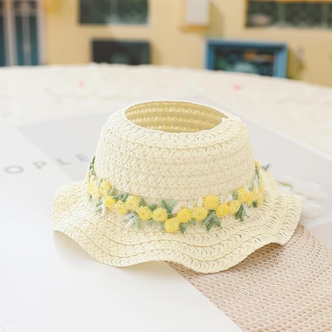 Clothes for Doll Accessories (No Doll), Kawaii Hat Skirt Outfit Set 3 Pieces for 15cm 17cm Dolls Suit, Stylish Flower Dolls Hat Clothing Set Replacement Green