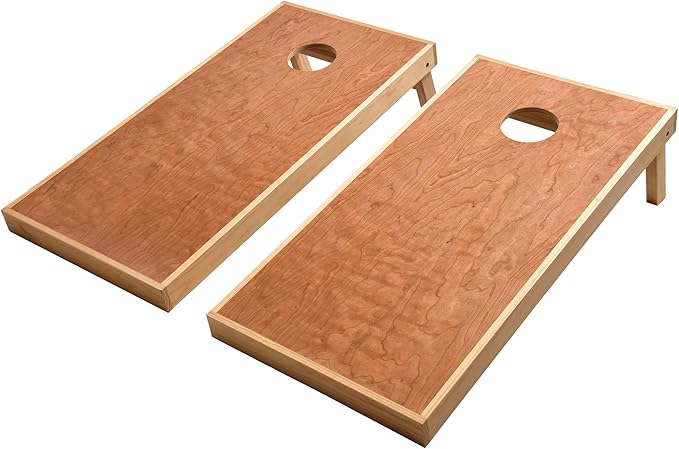 GoSports 4 ft x 2 ft Commercial Grade Cornhole Boards Set - Natural Wood Cornhole Boards, Choose from Different Bean Bag Color Combinations
