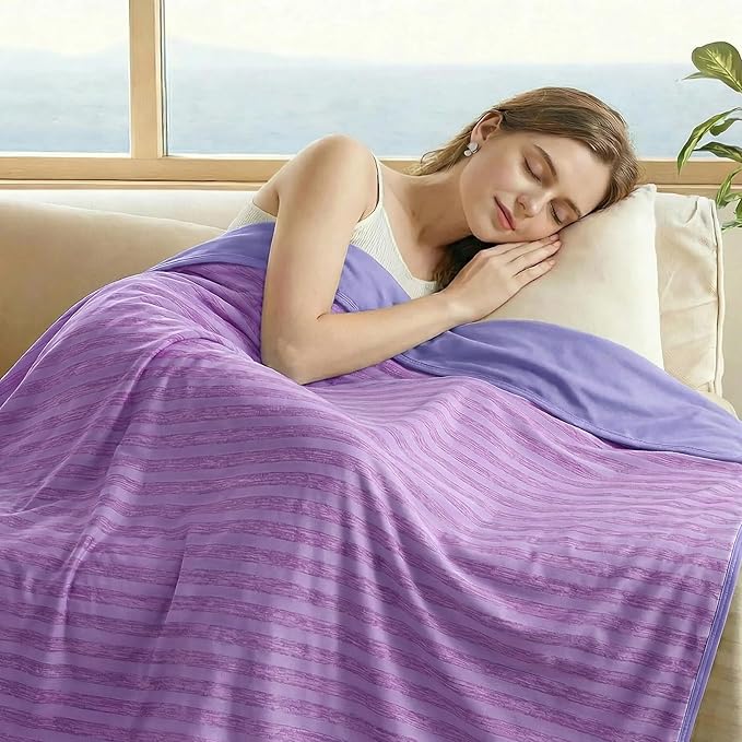 Guohaoi Cooling Blanket for Hot Sleepers and Night Sweats 50"x70" Twin Size | Arc-Chill Q-Max >0.5 Cool Fiber,100% Oeko-Tex Certified Lightweight Summer Blanket for Travel/Outdoor Ultra Cold Breathable