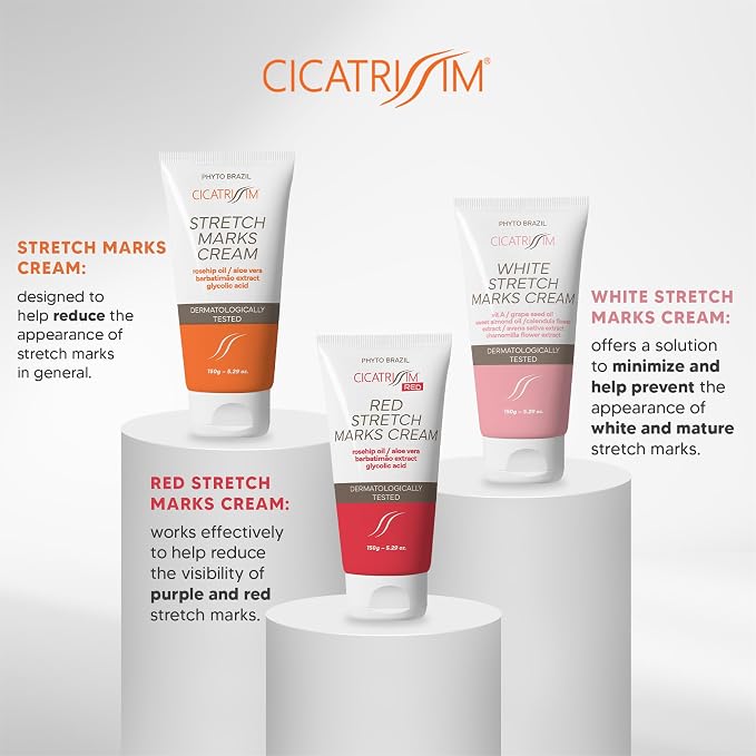 Cicatrissim Targeted Stretch Mark Cream for White and Established Striae - Softens Stretch Marks, Evens Skin Tone, and Supports Firmer Skin - All Skin Types - 5.3 oz