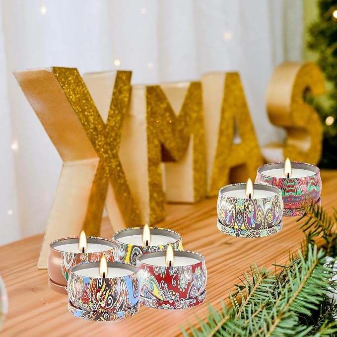 Pliadvbu Scented Candles - 2.5 oz Aromatherapy Candle Gift Sets - Soy Wax with Essential Oil -Wonderful Gifts for Women Mother Friends Coworkers, 24 Pack