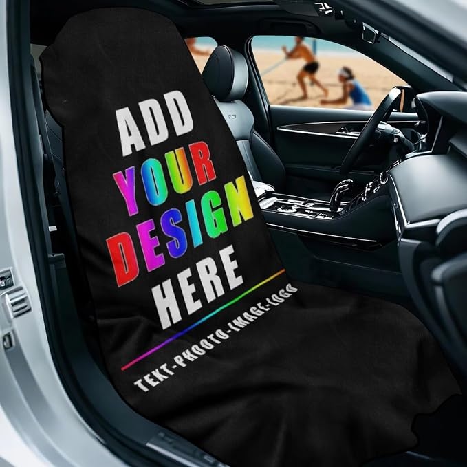 INSTANTARTS Customizable Towel Car Seat Covers Seat Belt Cover Pad Multi-Use Car Seat Towel Cover