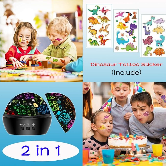 Dinosaur Toys for 3-8 Year Old Boys,Dino Projection Kids Toys for 3-8 Year Olds Boy 2 in 1 Car Toy for 2-10 Year Olds Boys,Toddler Toys,Chirstmas Stocking Stuffers Gifts for 2-10 Year Olds Kid
