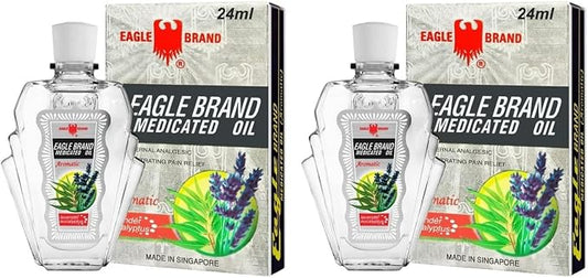 2 Packs - White Essential Oil - 2 Chai Dau Trang Con O - 24 mL per Bottle with 2 Bottles per Order