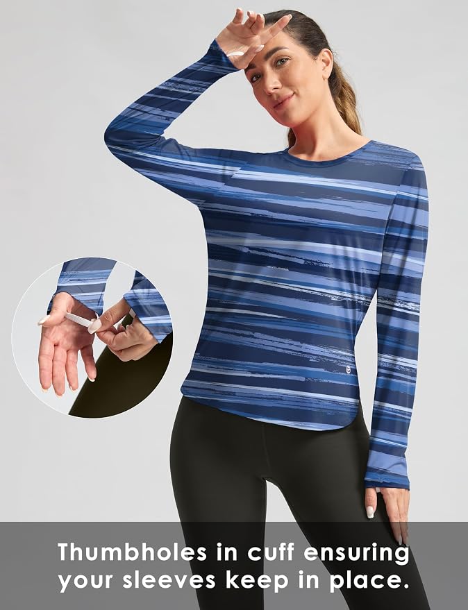 Women's Sun Shirts UPF 50+ Long Sleeve UV Protection Shirt Lightweight Quick Dry Workout Hiking Tops for Women