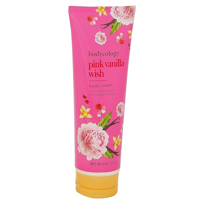 Bodycology Shea Butter Body Cream, Pink Vanilla Wish, 8 oz