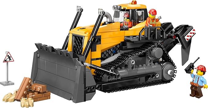 LEGO City Yellow Bulldozer Toy, Gift for Birthday, Building Blocks for Boys and Girls, Ages 8, 9, 10, Elementary School Students, City Building, Vehicles, Cars, Mini Cars, for Mom and Dad, 60466